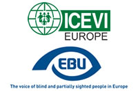 European Blind Union and ICEVI-Europe logos